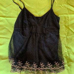 black and gold tank top